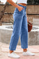 Cropped High Rise Wide Leg Jeans