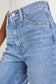 Black Raw Hem Straight Leg Jeans