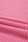 Rose Twisted Ribbed Knit V Neck Casual Tee