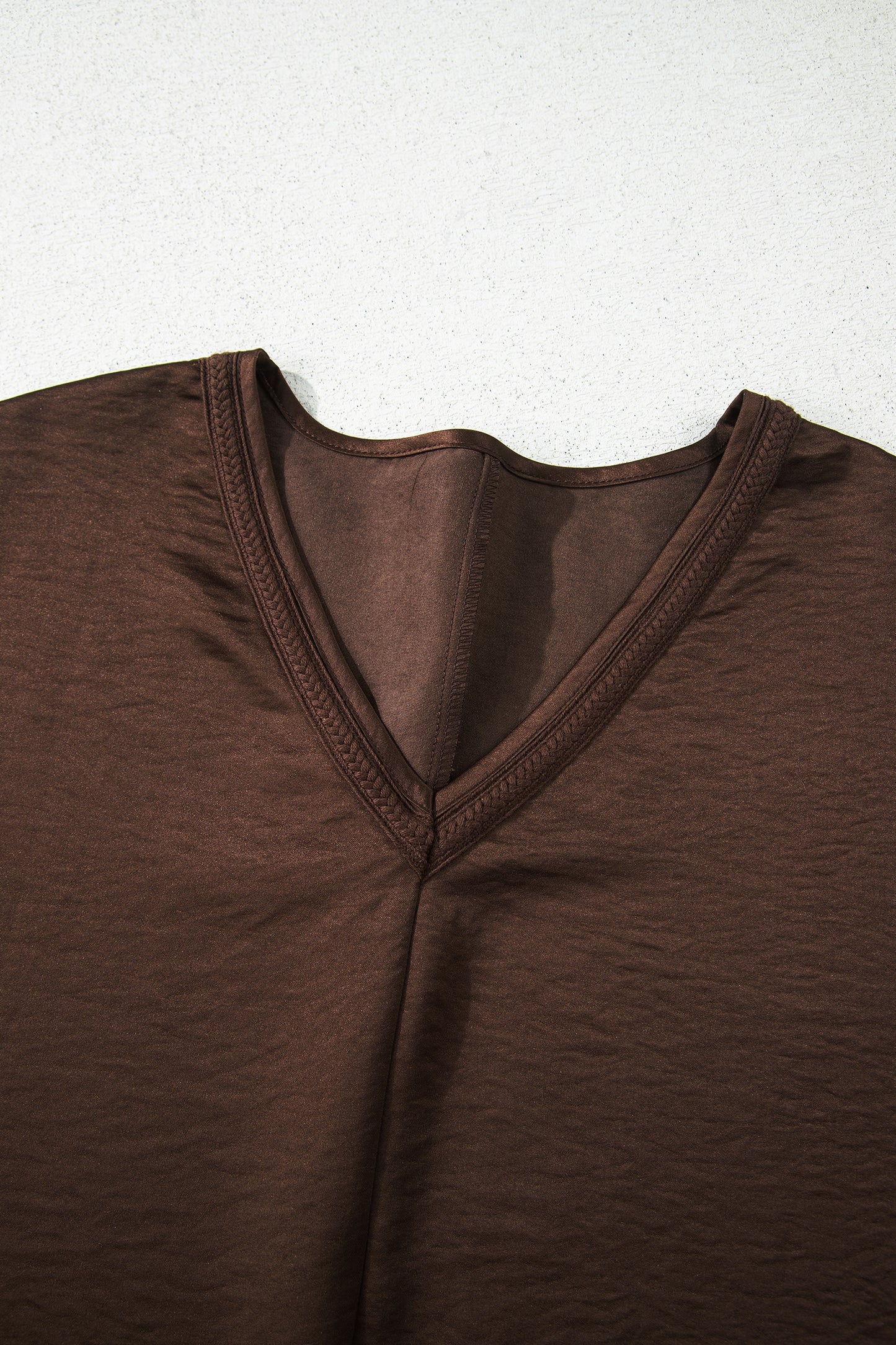 Brown V Neck Lounge Set