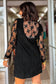 Black Corduroy Mini Dress With Pockets