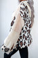 Oversized Leopard Patchwork Zip Up Hoodie