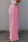 Mineral Wash Drawstring High Waist Wide Leg Cargo Pants