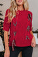 Plaid Lace Up Holiday Sweater
