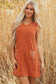 Gold Flame Corduroy Mini Dress